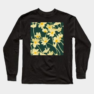 Beautiful Stylized Yellow Flowers, for all those who love nature #185 Long Sleeve T-Shirt